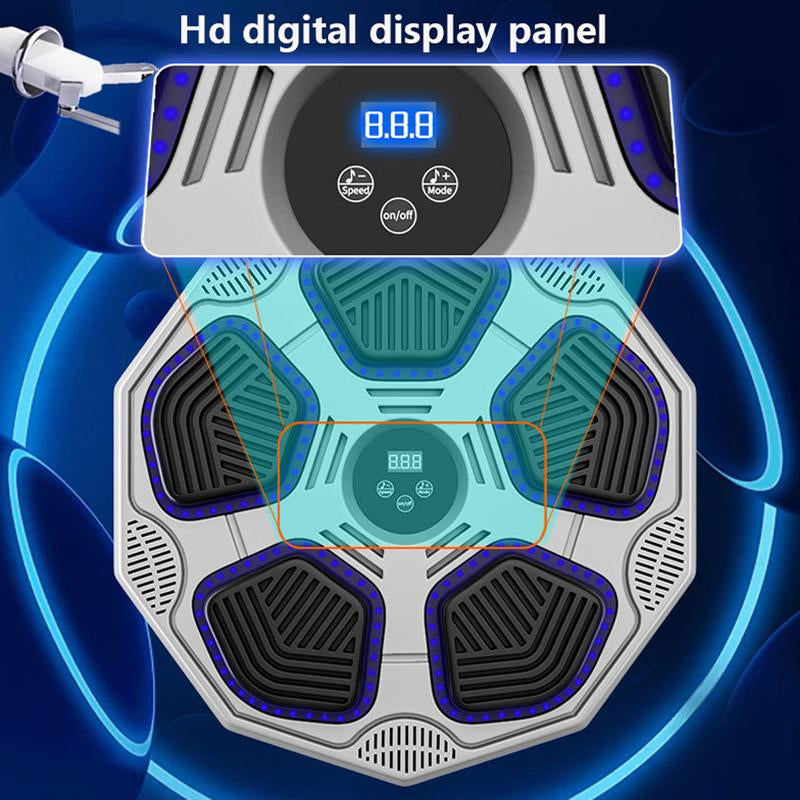 Smart Music Boxing Machine, Boxing Machine Wall Mounted Music with Gloves, Boxing Music Workout Machine for Home, Indoor and Gym